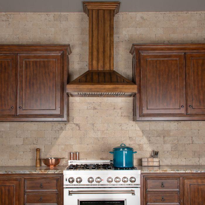 ZLINE 36 in. Wooden Wall Range Hood, Rustic Light, KPLL-36