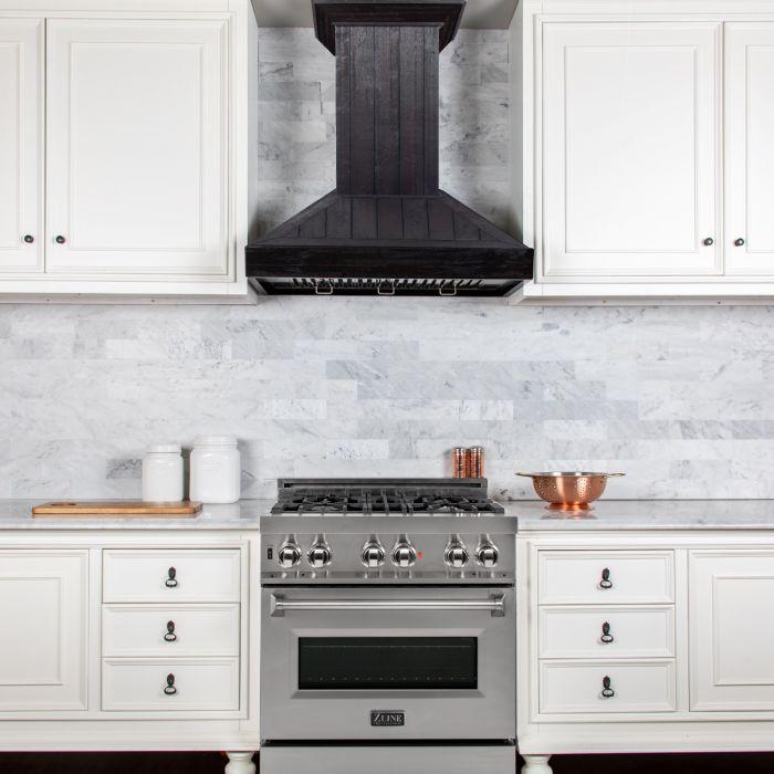 ZLINE 30 in.Wooden Wall Range Hood, Rustic Dark, KPDD-30