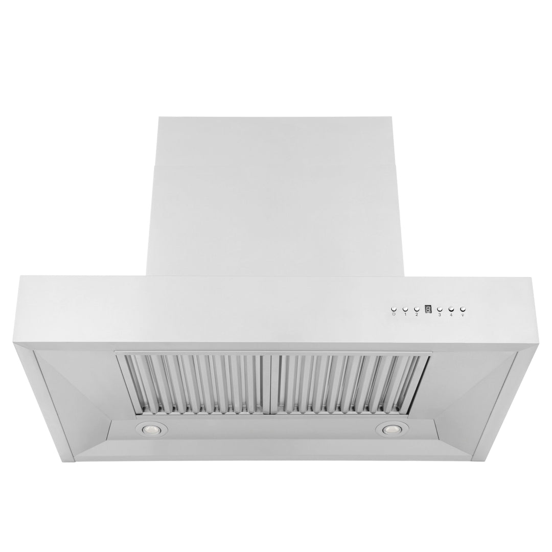 ZLINE 36 In. Ducted Professional Wall Mount Range Hood in Stainless Steel, KECOM-36