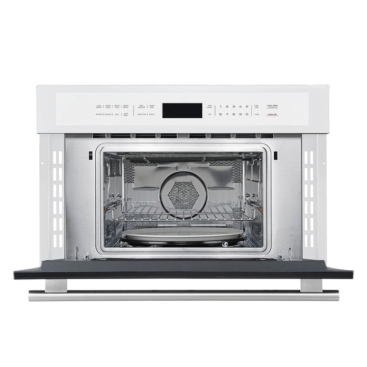 Oliena Espresso White 30 Inch 1750 Watt Compact Oven &amp; 1000 Watt Microwave, 1.6 cu. ft.