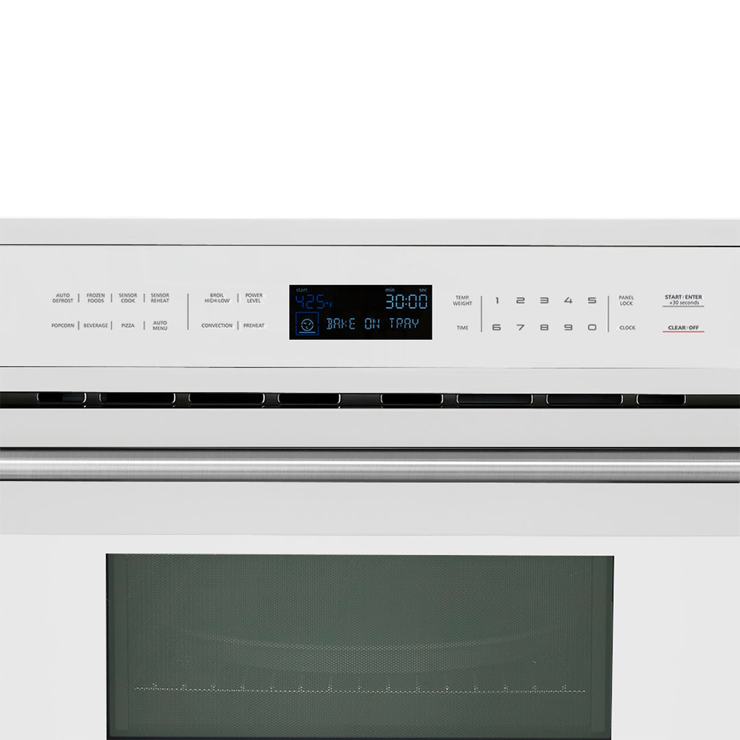 Oliena Espresso White 30 Inch 1750 Watt Compact Oven &amp; 1000 Watt Microwave, 1.6 cu. ft.
