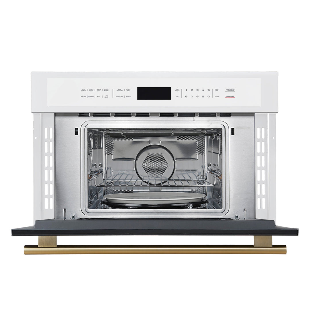 Oliena Espresso White 30 Inch 1750 Watt Compact Oven &amp; 1000 Watt Microwave, 1.6 cu. ft.