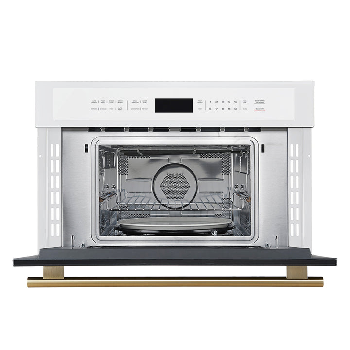 Oliena Espresso White 30 Inch 1750 Watt Compact Oven &amp; 1000 Watt Microwave, 1.6 cu. ft.