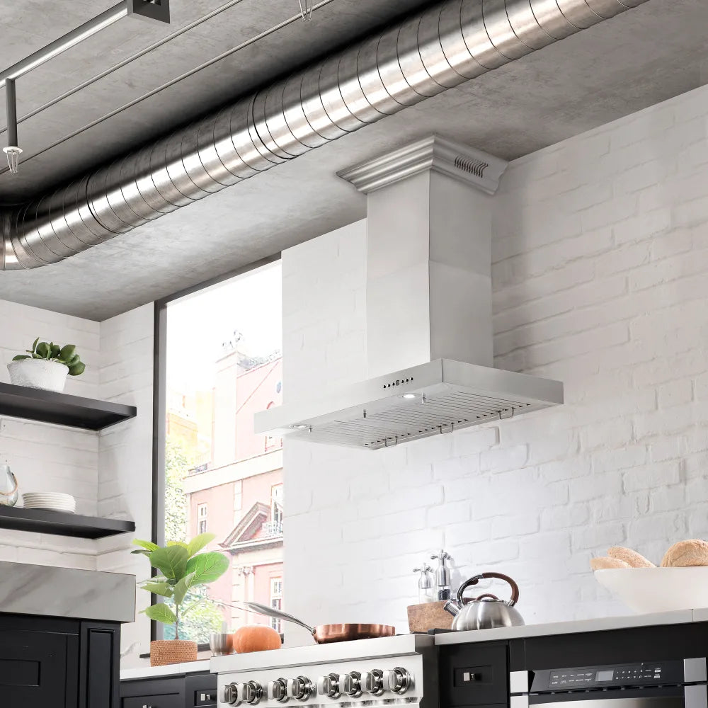 ZLINE 30” Wall Mount Range Hood In Stainless Steel W/ CrownSound