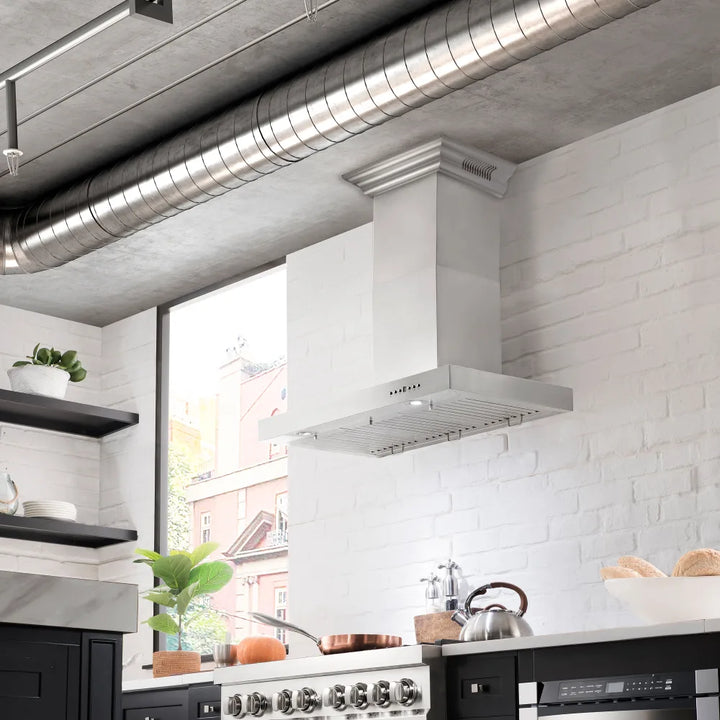 ZLINE 30” Wall Mount Range Hood In Stainless Steel W/ CrownSound