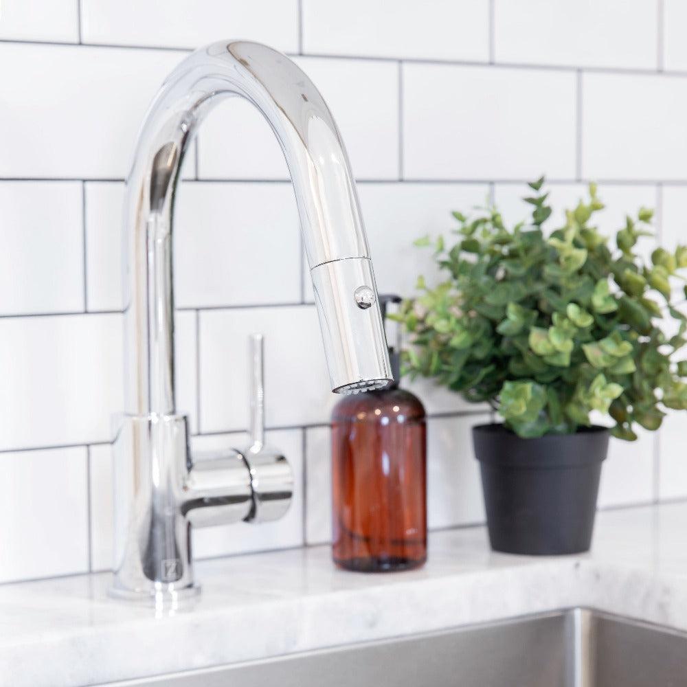 ZLINE Dante Pull Down Single Handle Kitchen Faucet in Chrome (DNT-KF-CH)