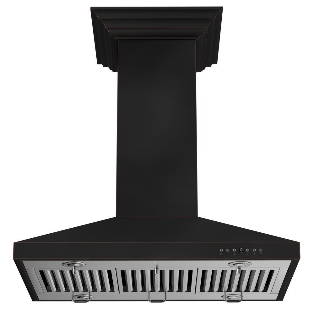 Designer Series Oil-Rubbed Bronze Island Mount Range Hood (8KL3iB-36)  ZLINE 36 in.