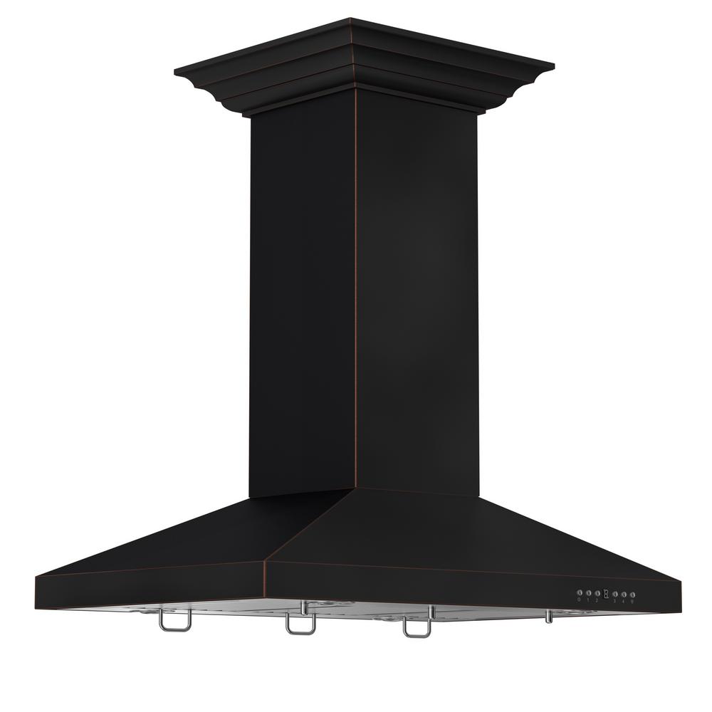 Designer Series Oil-Rubbed Bronze Island Mount Range Hood (8KL3iB-36)  ZLINE 36 in.