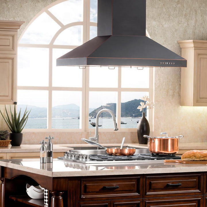Designer Series Oil-Rubbed Bronze Island Mount Range Hood (8KL3iB-36)  ZLINE 36 in.