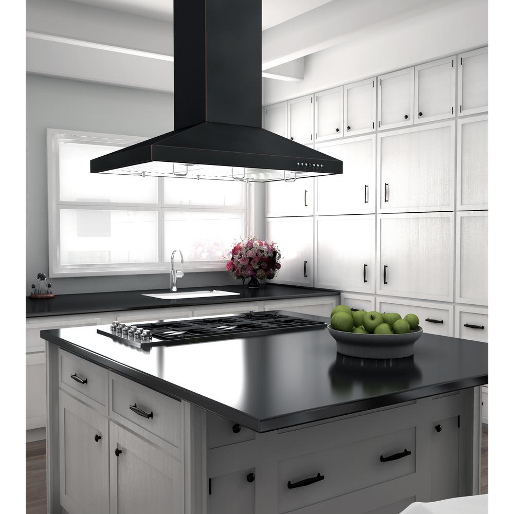 Designer Series Oil-Rubbed Bronze Island Mount Range Hood (8KL3iB-36)  ZLINE 36 in.