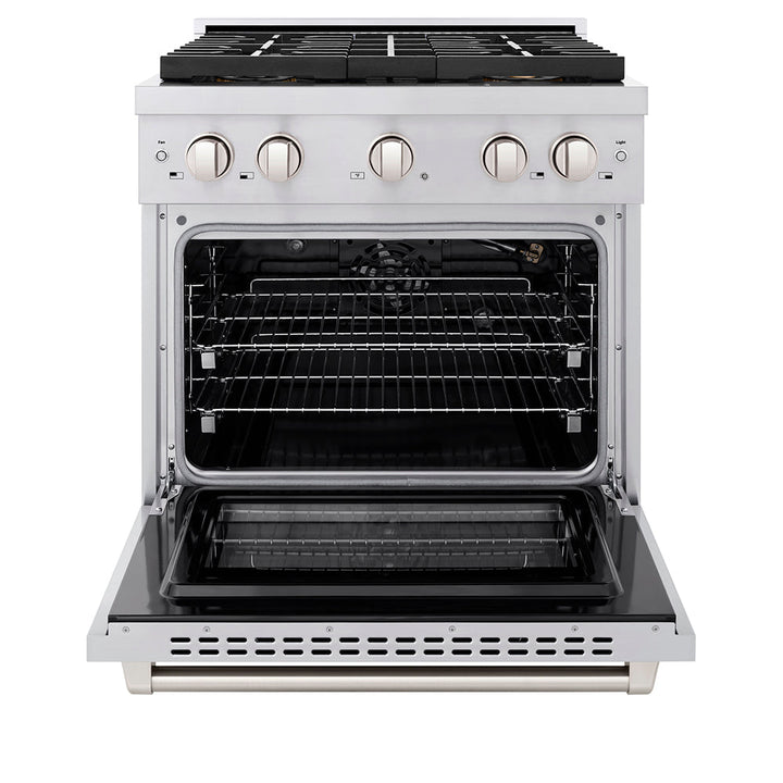 Zline 30 In. 4.2 Cu. Ft. Paramount Gas Range With 4 Burner Duopro™ Cooktop And Convection Gas Oven In Stainless Steel (Psgr30)