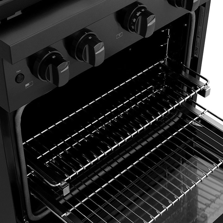 Zline 30 In. 4.2 Cu. Ft. Paramount Gas Range With 4 Burner Duopro™ Cooktop And Convection Gas Oven In Black Stainless Steel (Psgrb-30)