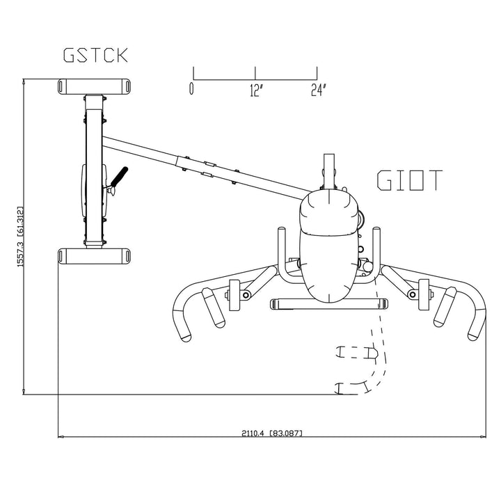 Body Solid Pro Select GIOT-STK Inner/ Outer Thigh Machine