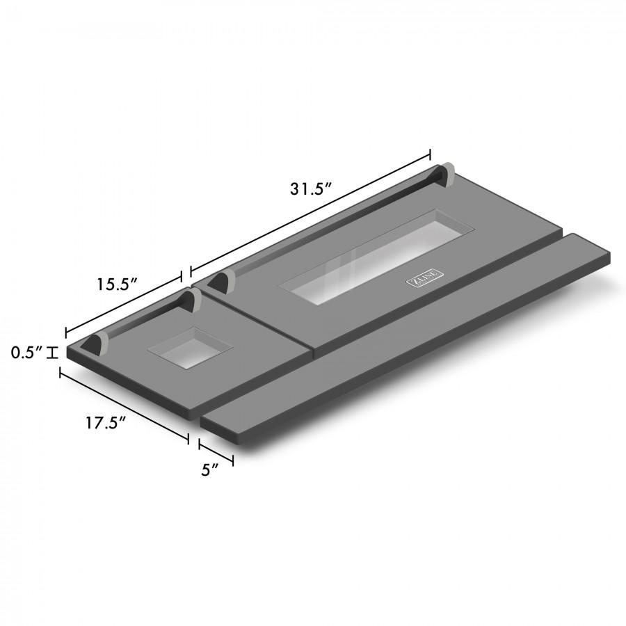 ZLINE 48" Interchangeable Colored Range Door DuraSnow Stainless Steel