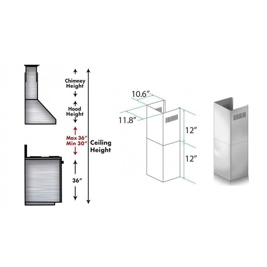 ZLINE Short Kit for 8ft. Ceilings (SK-587/597)