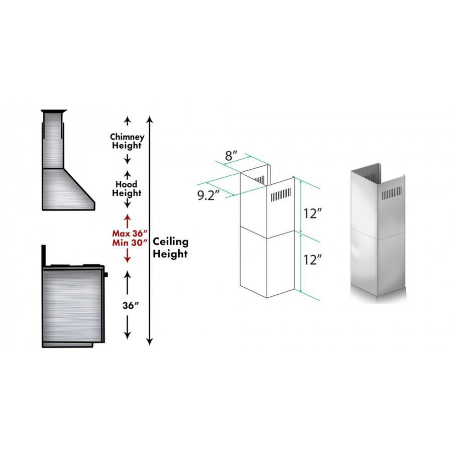 ZLINE Short Kit for 8ft. Ceilings (SK-KB/KL2/KL3-304)