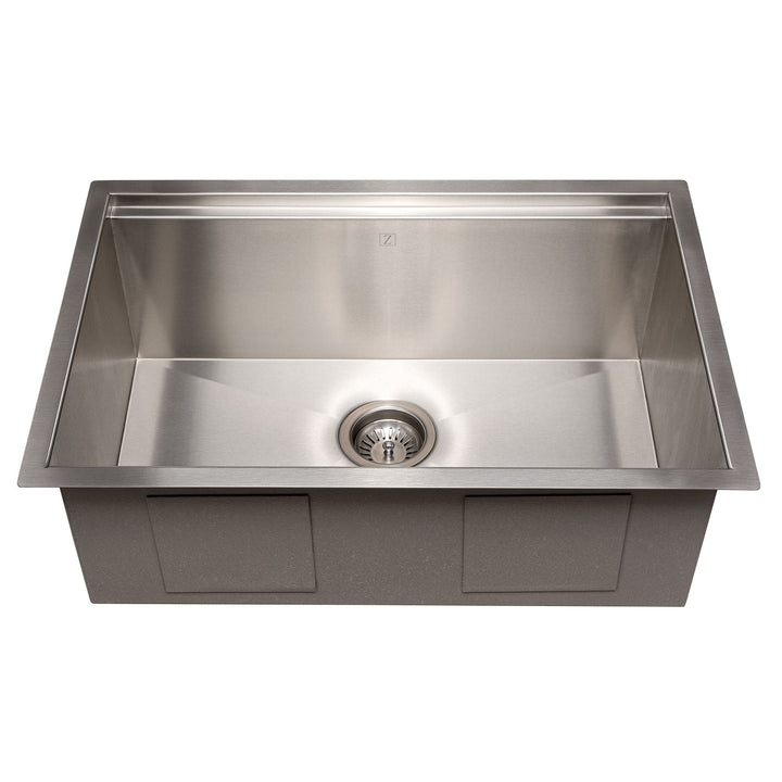 ZLINE 27 in. Garmisch Undermount Single Bowl Stainless Steel Kitchen Sink with Bottom Grid and Accessories, SLS-27