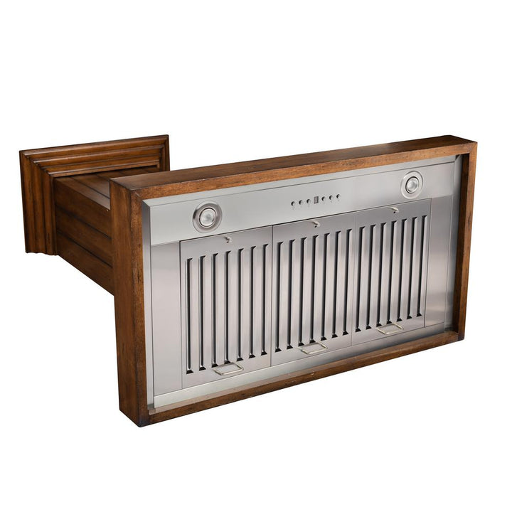 Wooden Wall Mount Range Hood in Rustic Light Finish - Includes Motor (KPLL-30)  ZLINE 30 in.