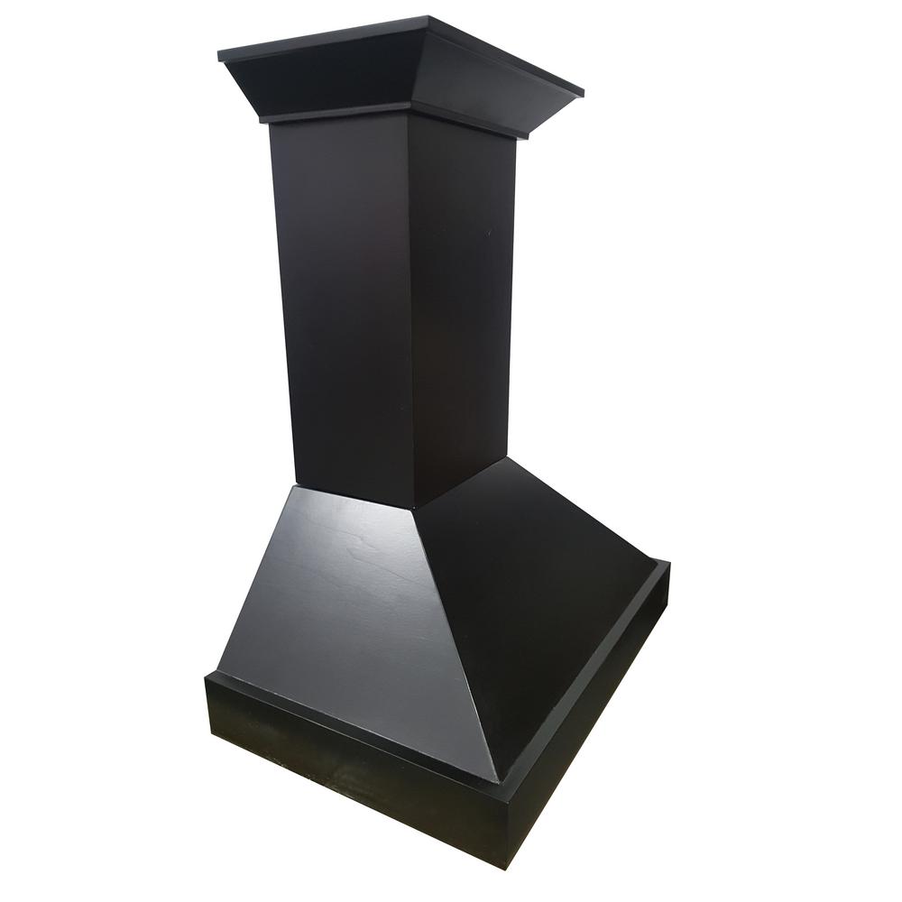 Wooden Wall Mount Range Hood in Black - Includes Remote Motor  ZLINE 30 in.