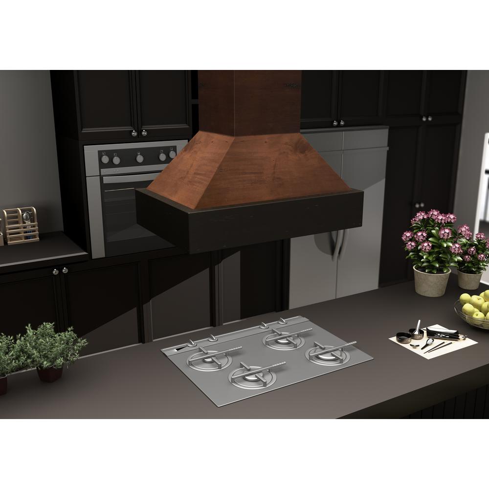 Wooden Wall Mount Range Hood in Antigua and Walnut - Includes Motor  ZLINE 36 in.