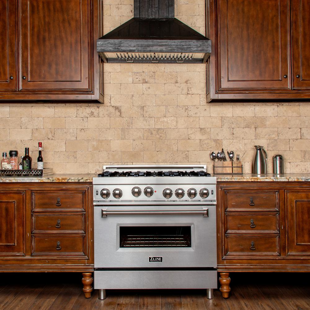 Professional Gas on Gas Range in Stainless Steel with Snow Stainless Door (RG-SN-36) ZLINE 36 in.