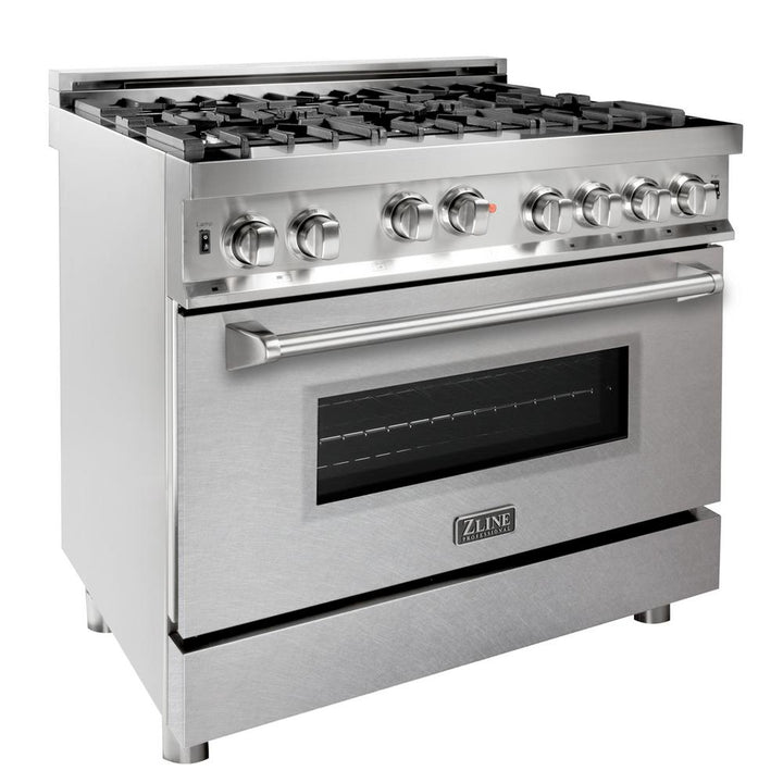 Professional Gas on Gas Range in Stainless Steel with Snow Stainless Door (RG-SN-36) ZLINE 36 in.