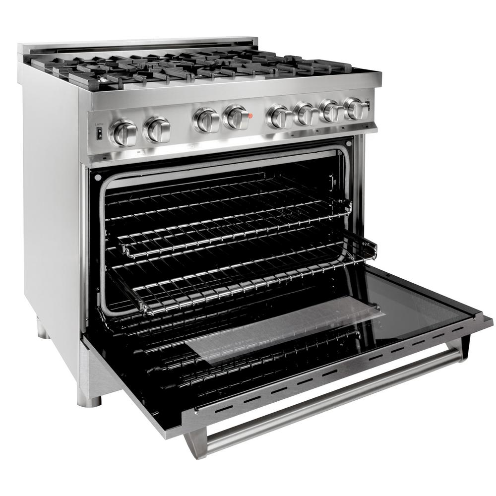 Professional Gas on Gas Range in Stainless Steel with Snow Stainless Door (RG-SN-36) ZLINE 36 in.