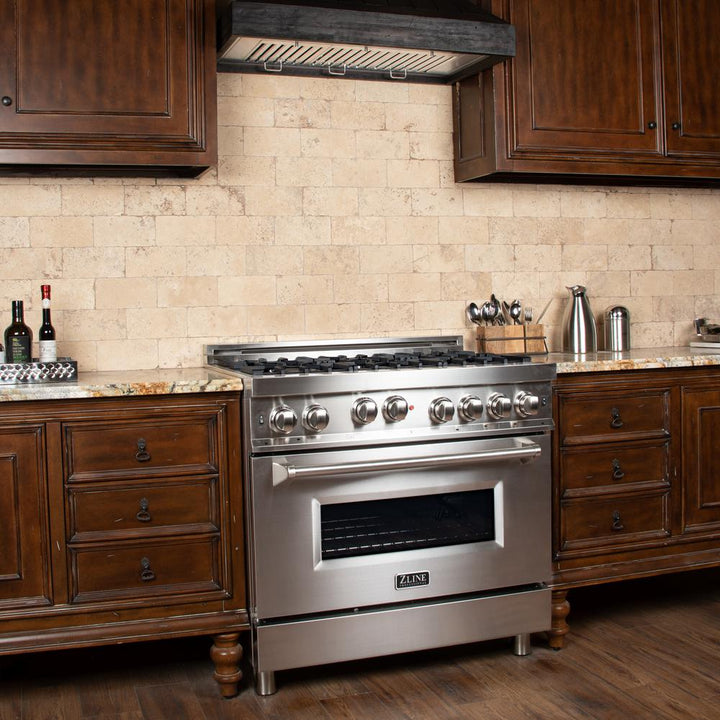 Professional 4.6 cu. ft. 6 Gas on Gas Range in Stainless Steel (RG36) ZLINE 36 in.