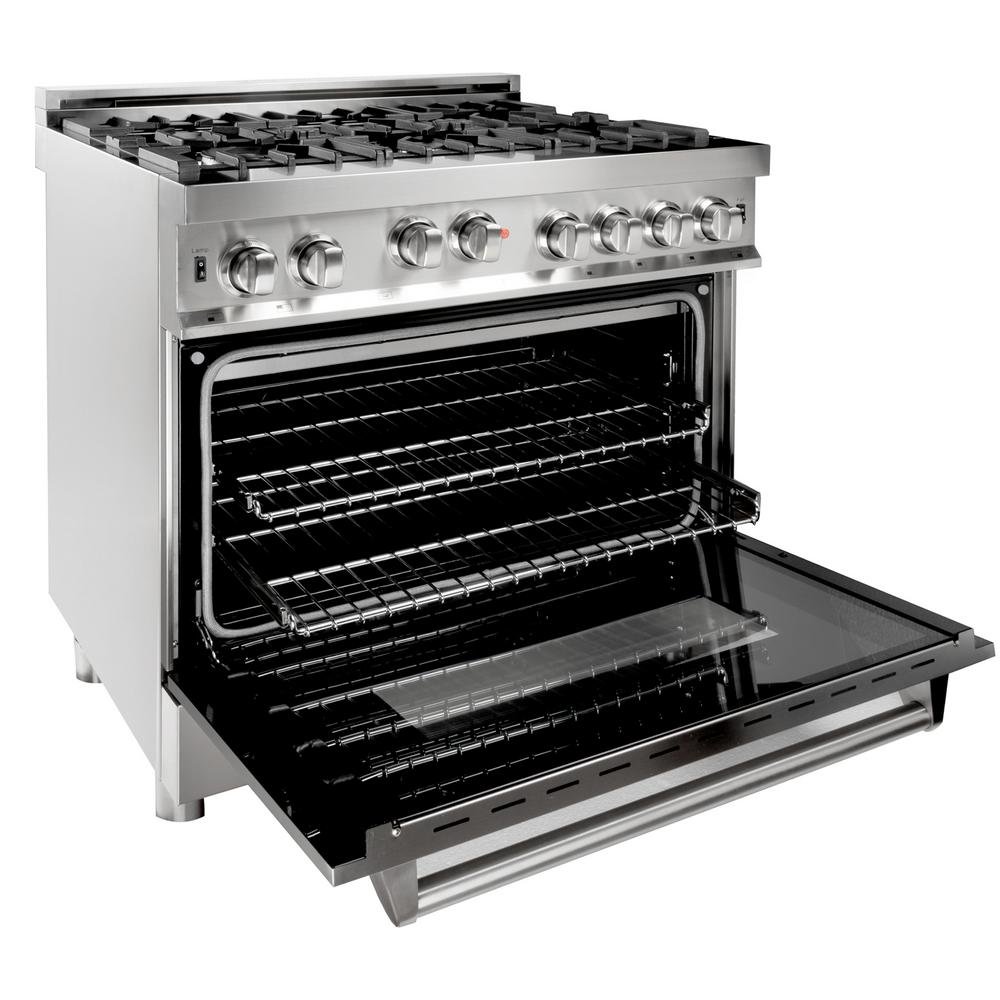 Professional 4.6 cu. ft. 6 Gas on Gas Range in Stainless Steel (RG36) ZLINE 36 in.
