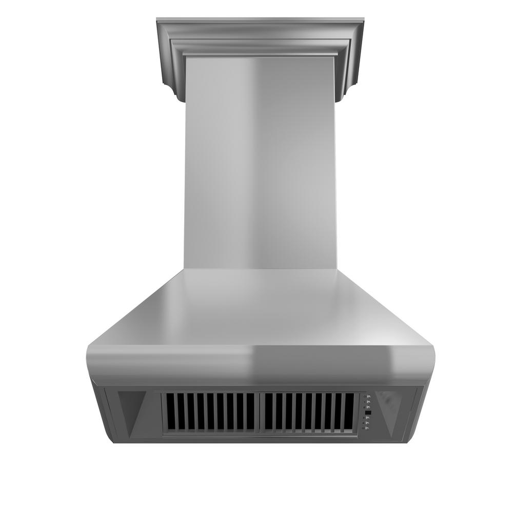 Professional Wall Mount Range Hood in Stainless Steel with Crown Molding (587CRN-30)  ZLINE 30 in.