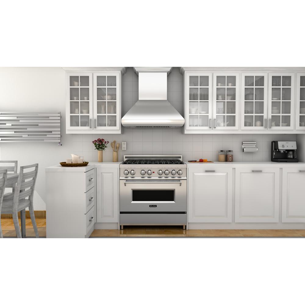 Professional Wall Mount Range Hood in Stainless Steel with Crown Molding (587CRN-30)  ZLINE 30 in.