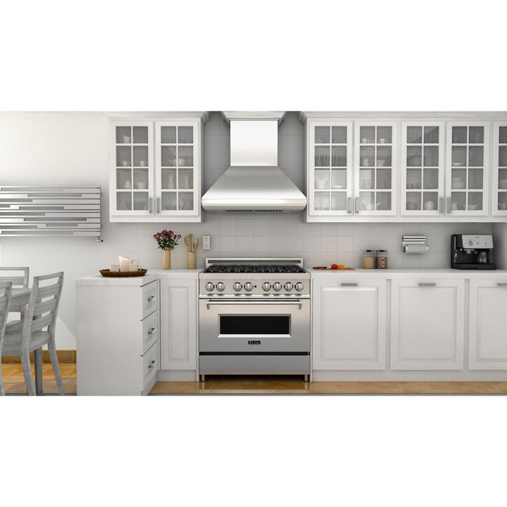 Professional Wall Mount Range Hood in Stainless Steel with Crown Molding (587CRN-30)  ZLINE 30 in.