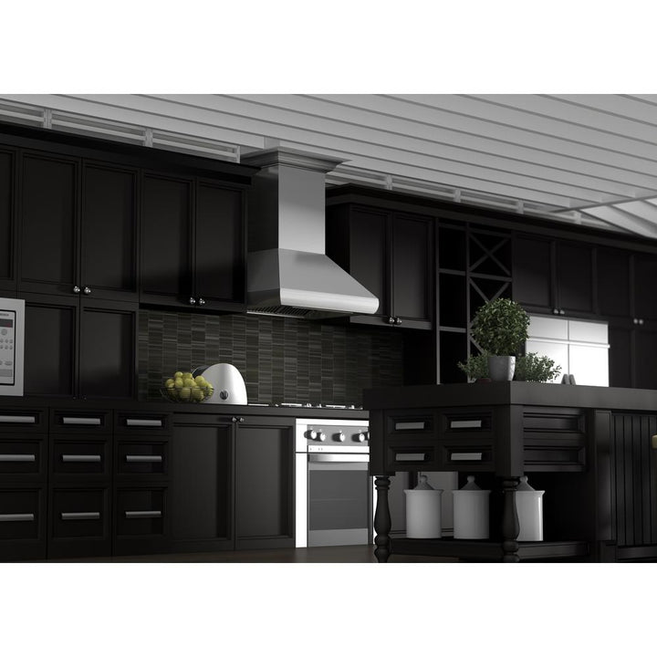 Professional Wall Mount Range Hood in Stainless Steel with Crown Molding (587CRN-36)  ZLINE 36 in.