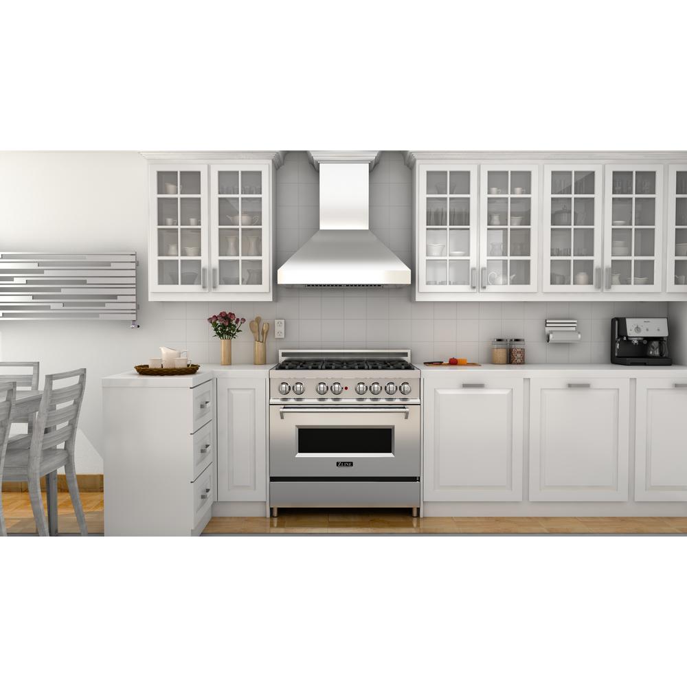 Wall Mount Range Hood in Stainless Steel with Crown Molding (597CRN-48)  ZLINE 48 in.
