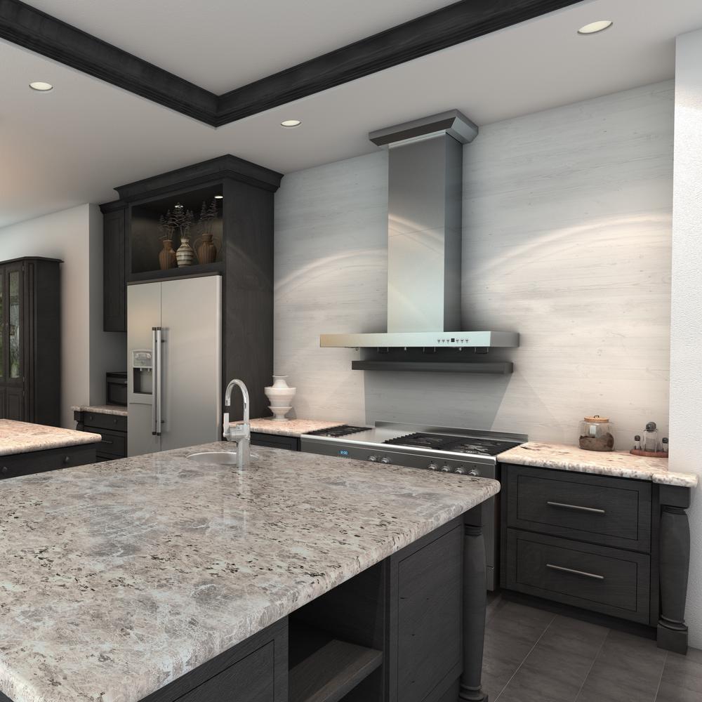 Wall Mount Range Hood in Stainless Steel with Crown Molding (KECRN-36)  ZLINE 36 in.