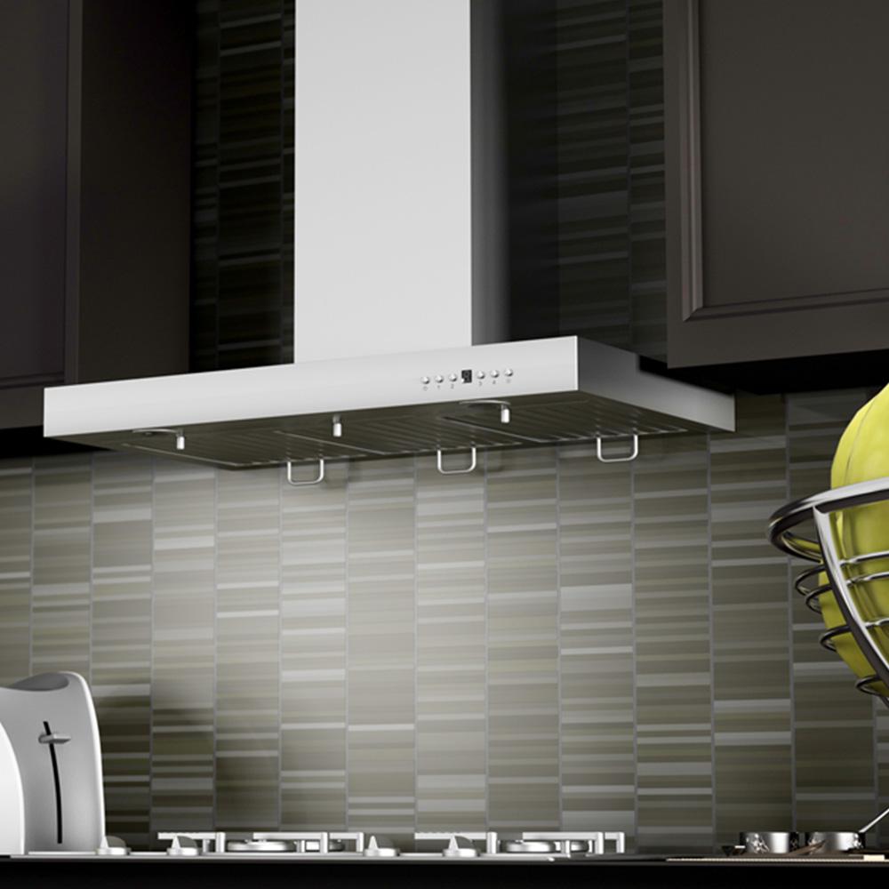 Wall Mount Range Hood in Stainless Steel with Crown Molding (KECRN-48)  ZLINE 48 in.