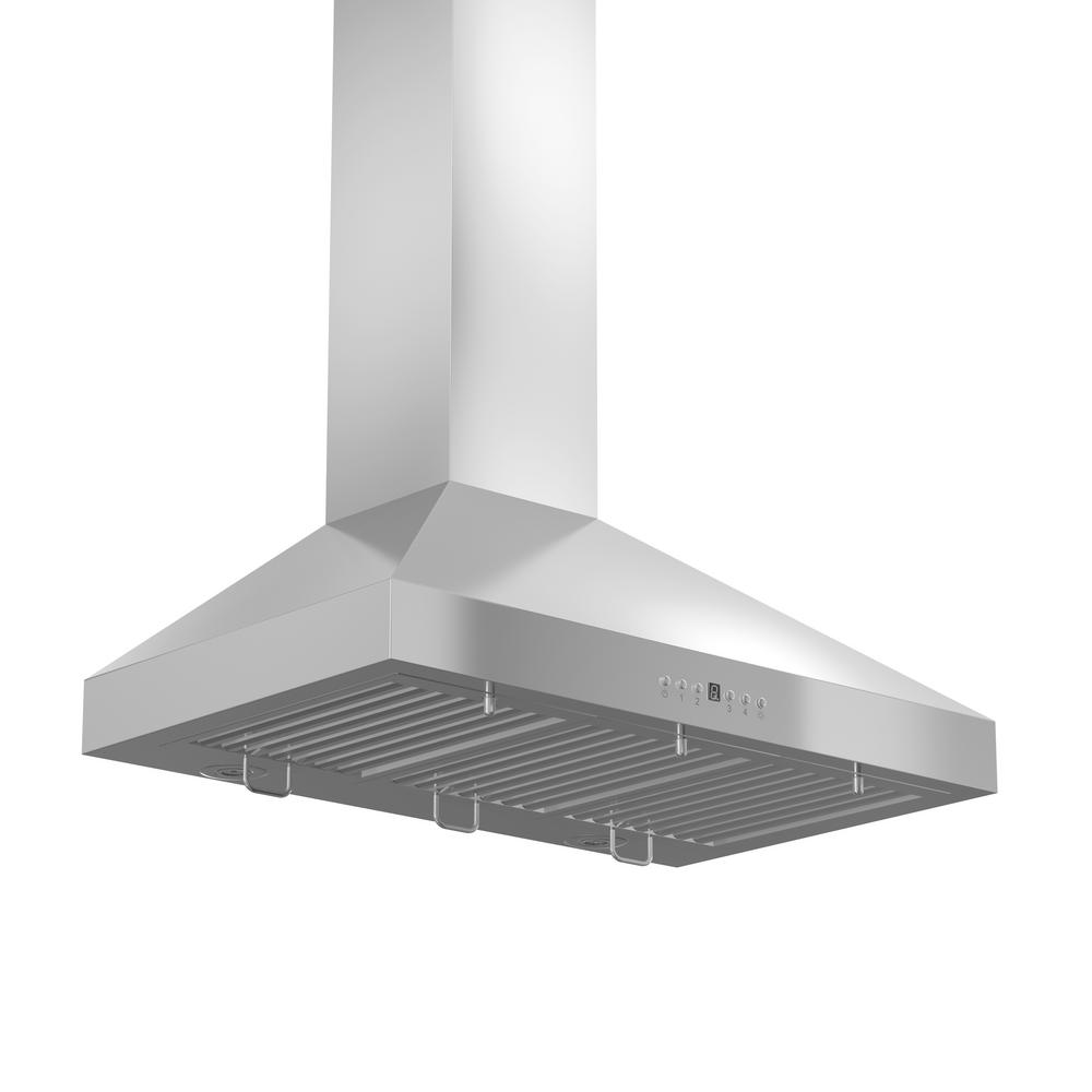 Wall Mount Range Hood in Stainless Steel with Crown Molding (KL3CRN-48)  ZLINE 48 in.