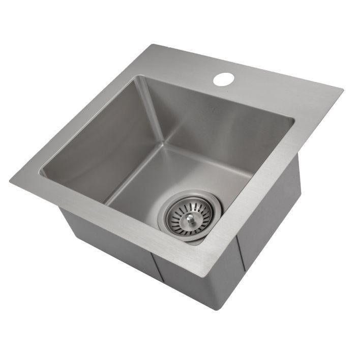 ZLINE 15 in. Donner Topmount Single Bowl Bar Kitchen Sink in Stainless Steel, STS-15