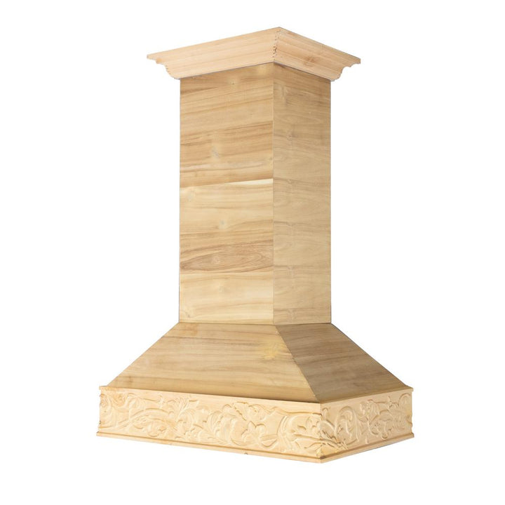 Unfinished Wooden Island Mount Range Hood - Includes Motor (9373UF-36)  ZLINE 36 in.