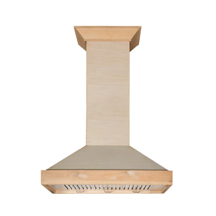 Unfinished Wooden Wall Mount Range Hood - Includes Motor  ZLINE 36 in.