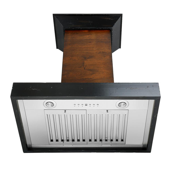 Wooden Wall Mount Range Hood in Antigua and Walnut - Includes Remote Motor  ZLINE 30 in.