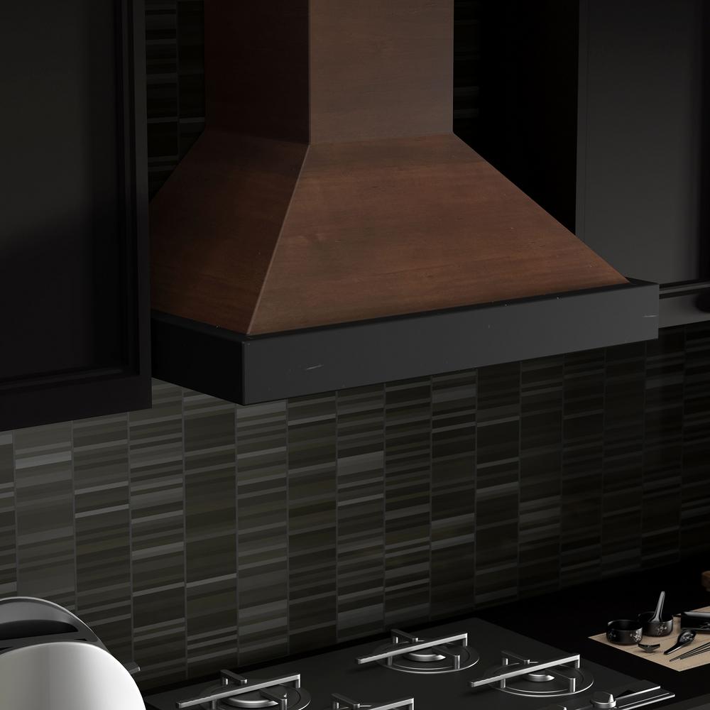 Wooden Wall Mount Range Hood in Antigua and Walnut - Includes Remote Motor  ZLINE 48 in.