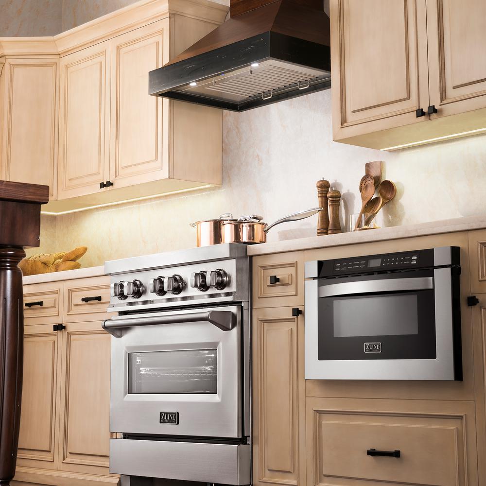 Wooden Wall Mount Range Hood in Antigua and Walnut - Includes Remote Motor  ZLINE 48 in.