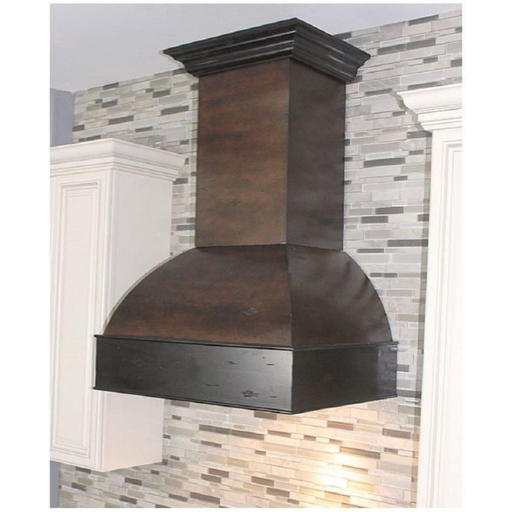 Wooden Wall Mount Range Hood in Antigua and Walnut - Includes Motor  ZLINE 36 in.