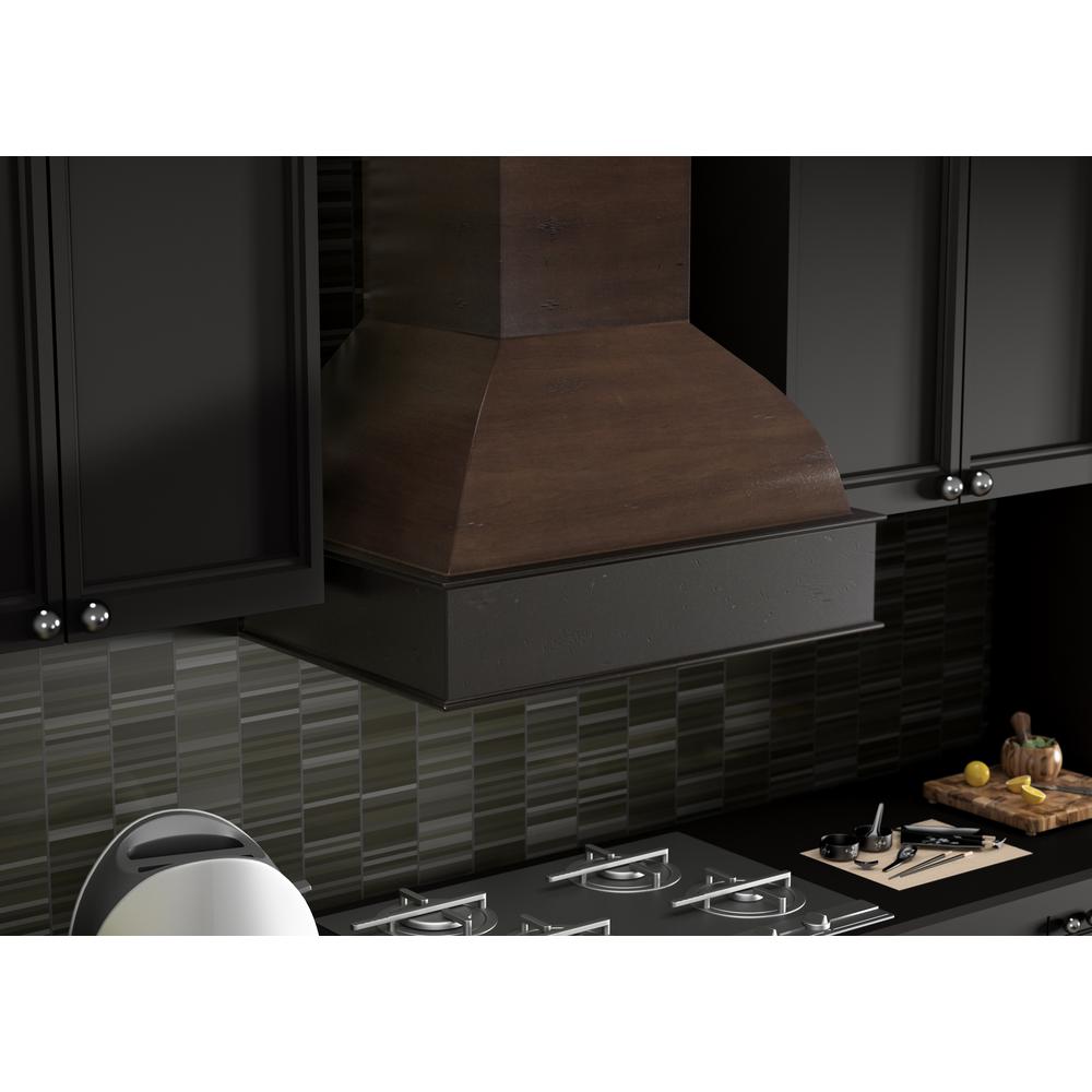 Wooden Wall Mount Range Hood in Antigua and Walnut - Includes Motor  ZLINE 36 in.