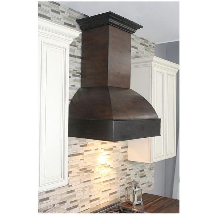 Wooden Wall Mount Range Hood in Antigua and Walnut - Includes Motor  ZLINE 36 in.