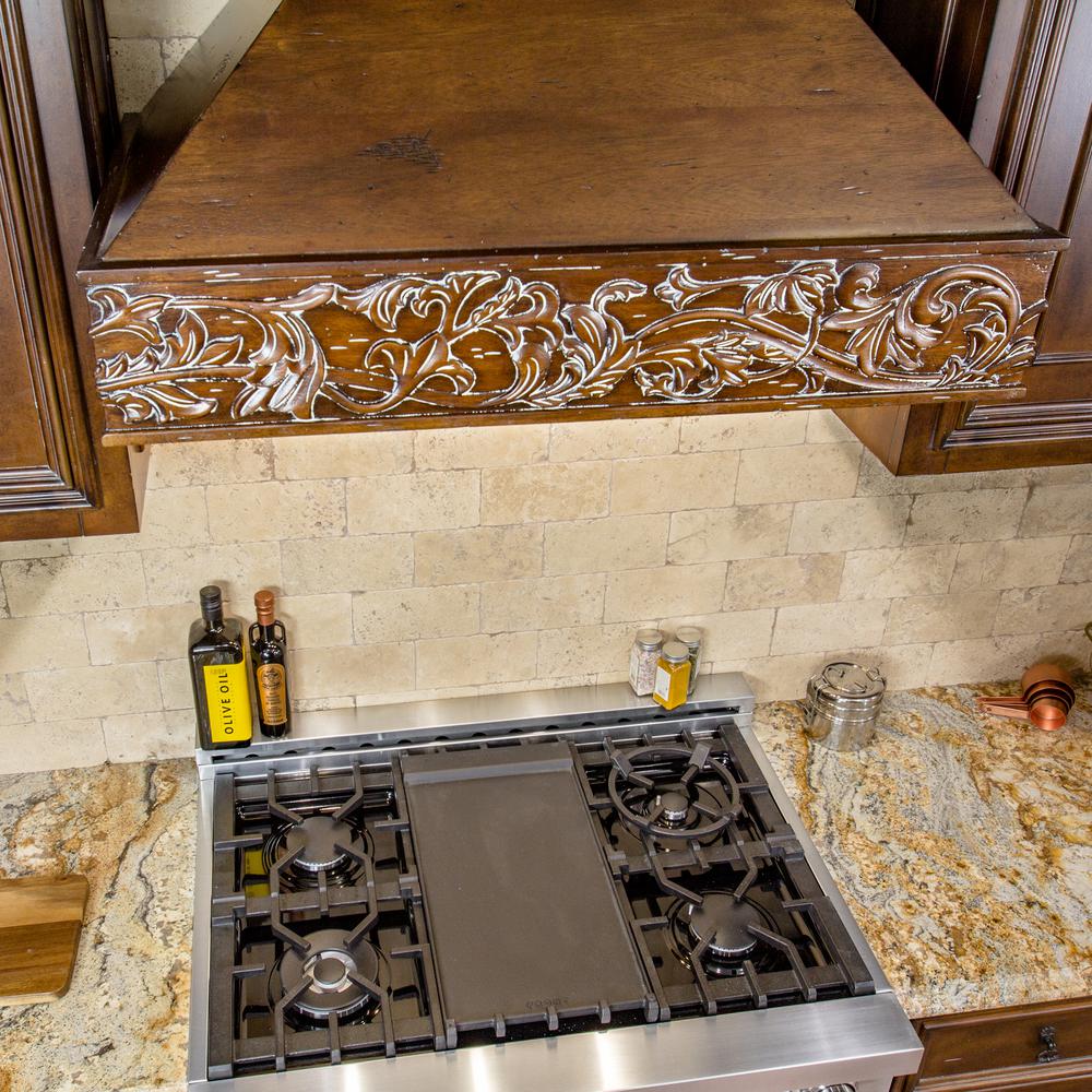 Wooden Wall Mount Range Hood in Walnut - Includes Motor  ZLINE 36 in.