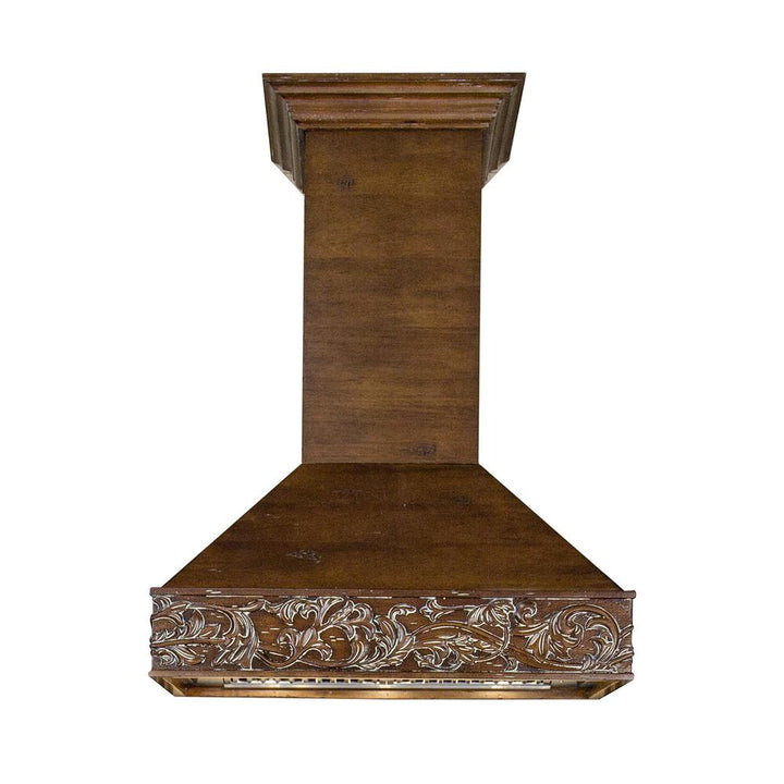 Wooden Wall Mount Range Hood in Walnut - Includes Motor  ZLINE 48 in.