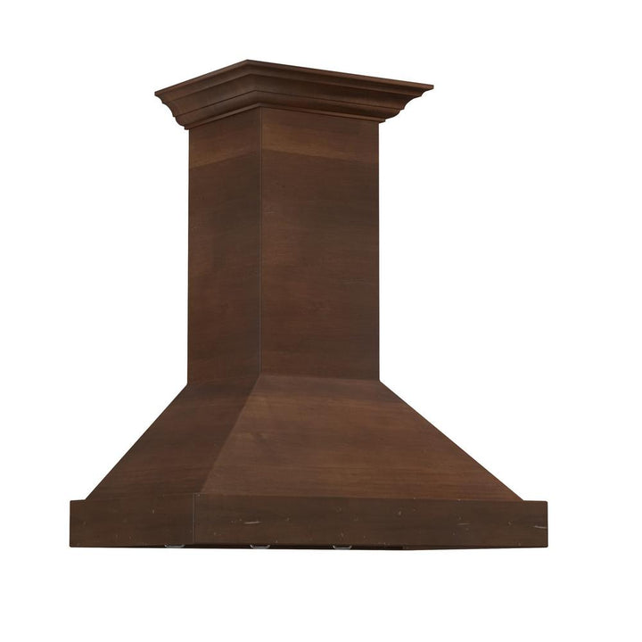 Wooden Wall Mount Range Hood in Walnut - Includes Motor  ZLINE 36 in.
