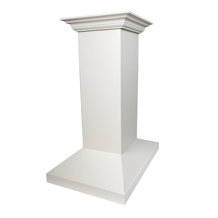 Wooden Island Mount Range Hood in White - Includes Motor  ZLINE 36 in.